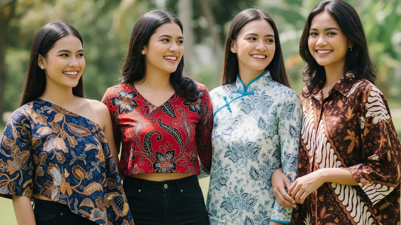 Model Batik Blus Wanita Muda Kekinian