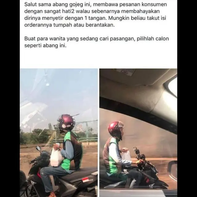 Kumpulan Potret Kreativitas Ojol yang Tiada Tanding Tiada Banding (ist)