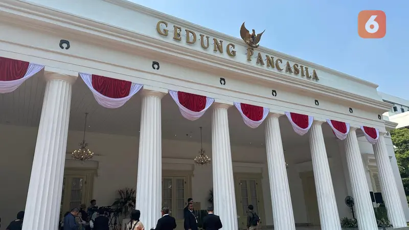 Gedung Pancasila Kementerian Luar Negeri RI usai mengalami pemugaran dan renovasi. (Liputan6/Benedikta Miranti)