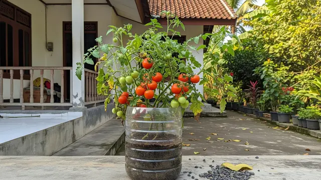 Rekomendasi Tanaman Sayur dan Buah yang Cocok Ditanam di Galon Bekas Model Tomat