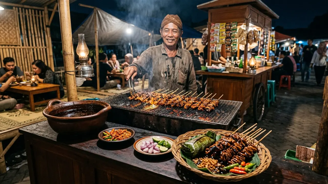 Resep Sate Usus Bumbu Kecap ala Angkringan