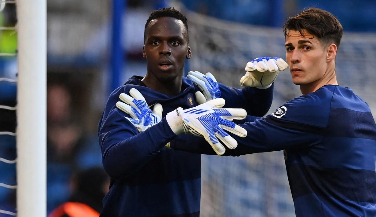 Edouard Mendy gagal menjaga gawangnya tanpa kebobolan. Padahal, Leicester City hanya mampu melesatkan dua tembakan sepanjang pertandingan, dan salah satunya lewar James Maddison yang berbuah gol. (AFP/Glyn Kirk)