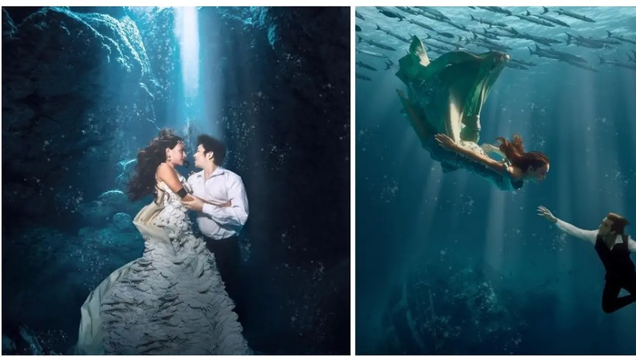 Sederet artis Indonesia jalani pemotretan underwater bertema The Little Mermaid (Foto: Martha Suherman - instagram @marthasuherman)