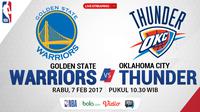 Jadwal NBA, Golden State Warriors Vs Oklahoma City Thunder. (Bola.com/Dody Iryawan)