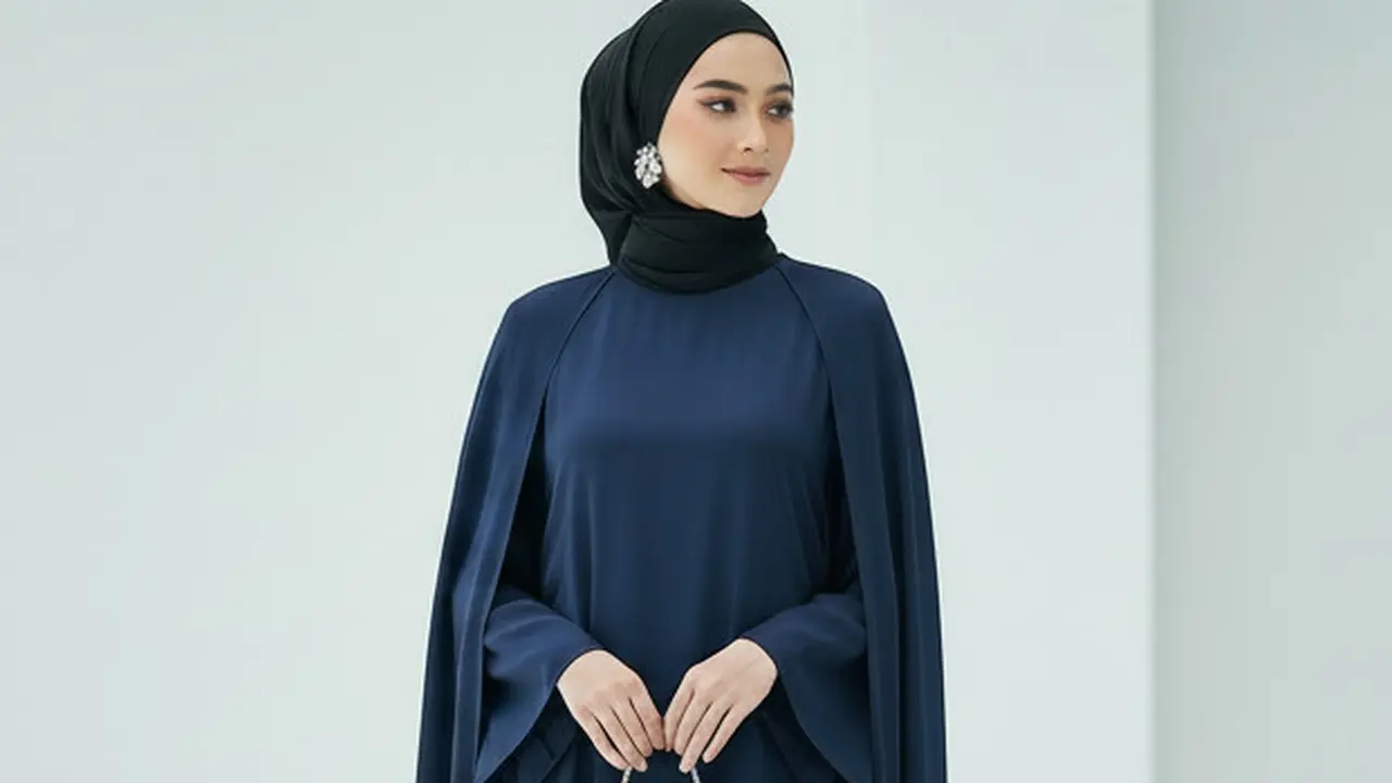 Gamis Kaftan Simple tapi Mewah (Foto: AI)