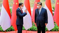 Presiden Joko Widodo atau Jokowi melakukan pertemuan bilateral dengan Presiden China Xi Jinping di Villa 14, Diaoyutai State Guesthouse Beijing.