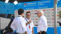 Gubernur DKI Jakarta, Anies Baswedan di sirkuit Formula E Jakarta (Liputan6.com/Winda Nelfira)