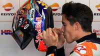 Pembalap Repsol Honda, Marc Marquez. (AP Photo/Shizuo Kambayashi)