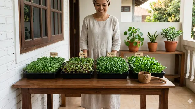 Kebun Sayur untuk Ibu Rumah Tangga Usia 50-an. Gemini
