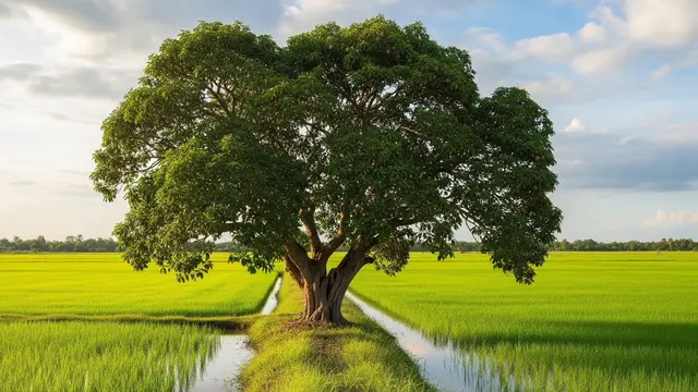 Pohon Pelindung Sawah agar Burung Tidak Merusak Tanaman Padi