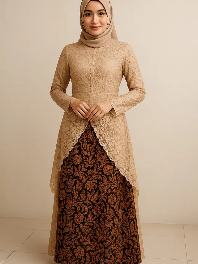 Model Batik Brokat Sambungan (Image by ChatGPT)