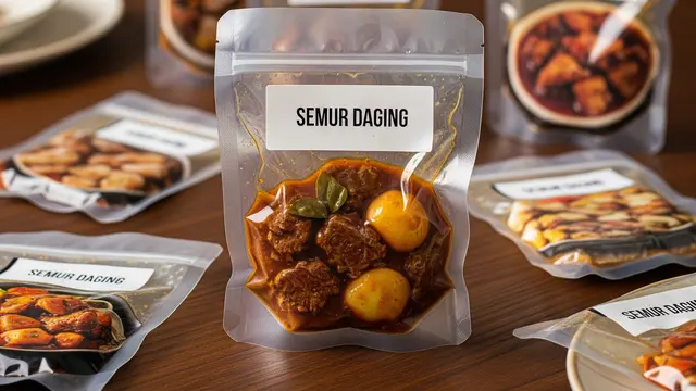 Semur Daging dalam kemasan vakum mini
