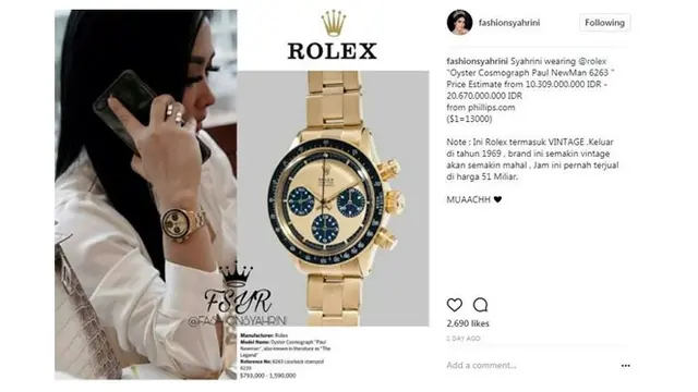 8 Koleksi Jam Tangan Mewah Syahrini, Ada yang Ditaksir Capai Rp 20 Miliar