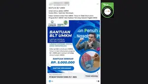 Cek Fakta: Tidak Benar Link Pendaftaran BLT UMKM Sebesar Rp 5 Juta
