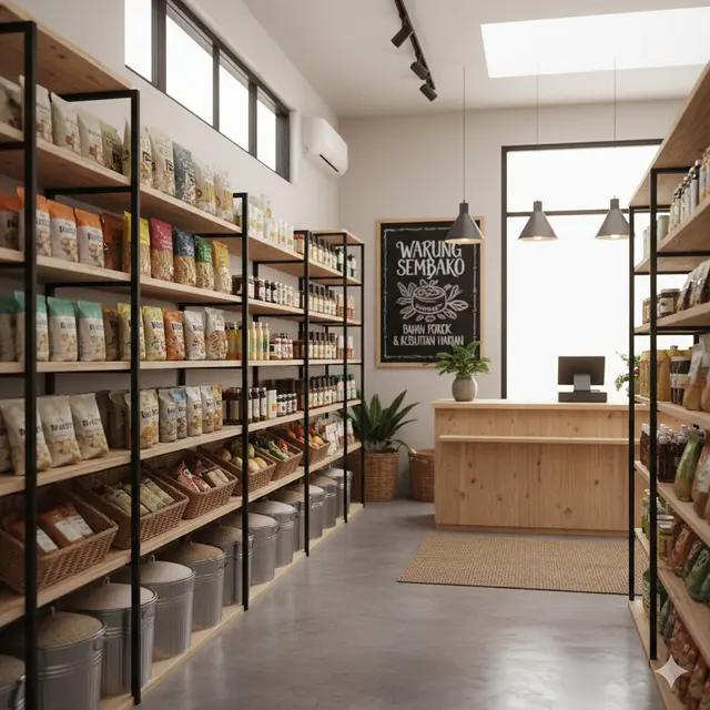 Tata Letak Rak Warung Sembako Kecil