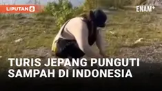 Turis Jepang Punguti Sampah Saat Wisata ke Pulau Tulas Indonesia