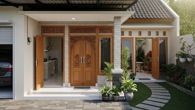 Inspirasi Rumah Sederhana dengan 3 Pintu Masuk