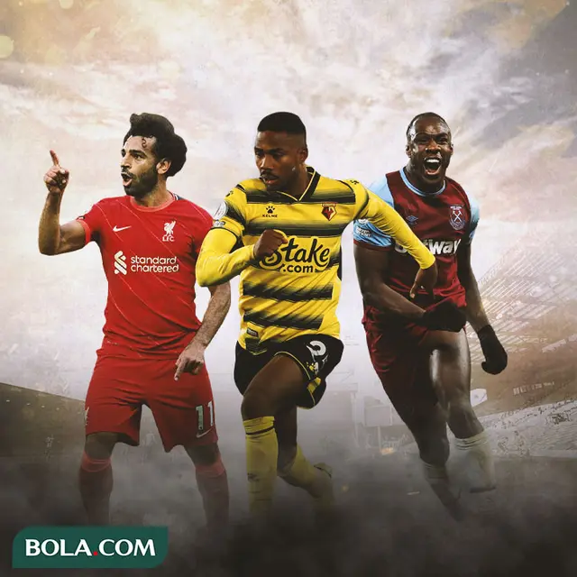 Ilustrasi - Mohamed Salah, Emmanuel Dennis, Michail Antonio
