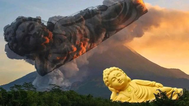 Lukisan Kartun Awan Panas Merapi