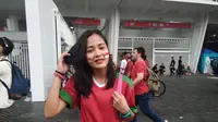 Suporter cantik Timnas Indonesia, Adelia (Cakrayuri Nuralam)