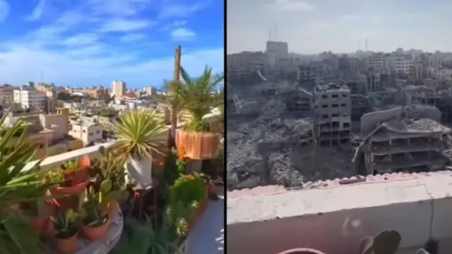 5 Potret Penampakan Sebelum dan Setelah Diduga Kota di Palestina yang Dibombardir Ini Viral