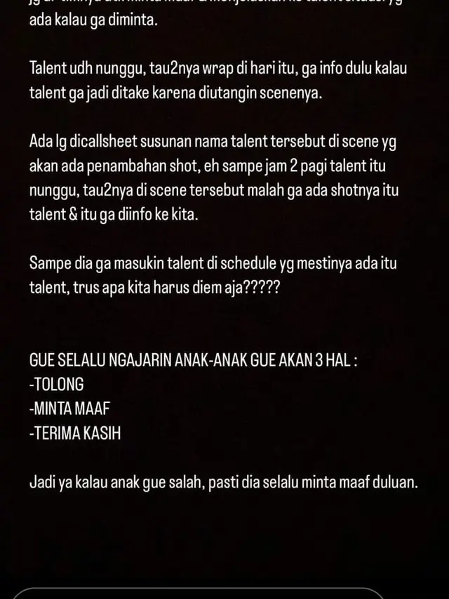 Unggahan Juandini Liesmita soal sutradara terganteng. (Foto: Dok. Instagram @juandini)