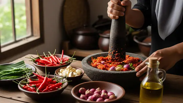 Membuat Sambal Merah Padang