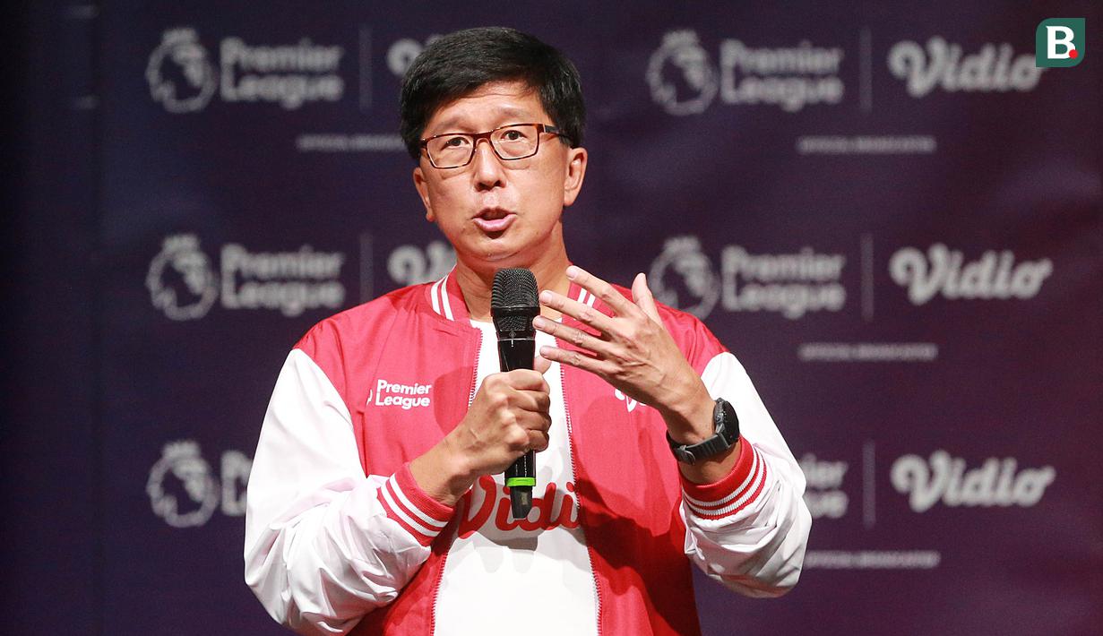 CEO Vidio, Sutanto Hartono juga berharap dengan hadirnya mantan punggawa The Three Lion dapat meningkatkan gairah Liga Inggris di Tanah Air. (Bola.com/M Iqbal Ichsan)