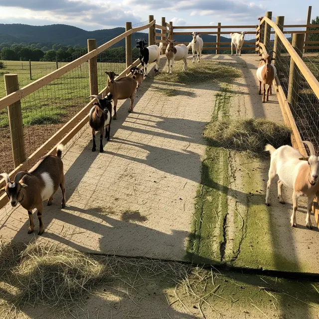 Kandang Kambing dengan Lantai Semen Miring