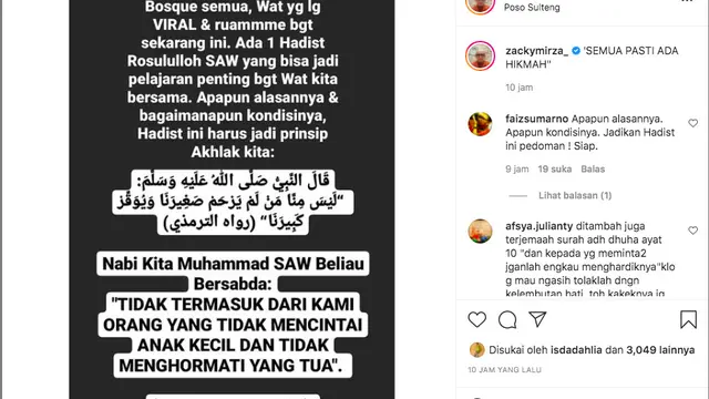 Ustaz Zacky Mirza Turut Komentari Masalah Baim Wong