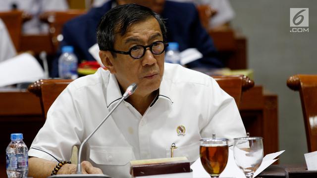 Menkumham Raker dengan DPR Bahas RKAKL dan RKP Tahun 2020