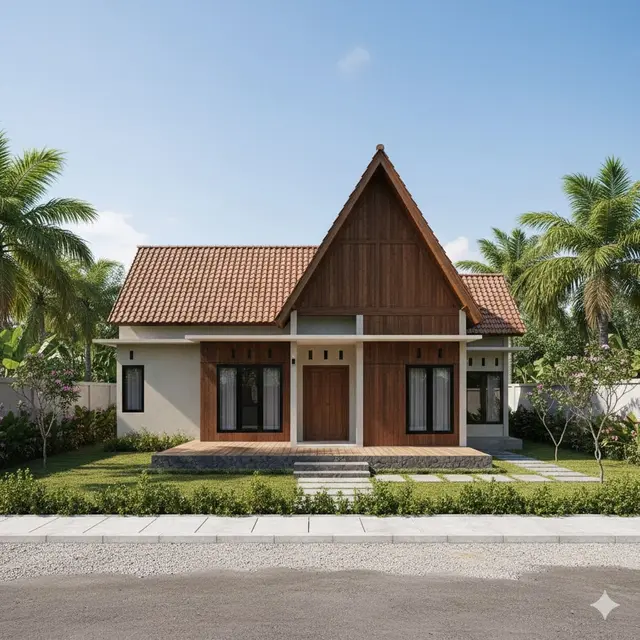 Rumah Minimalis dengan Nuansa Tradisional