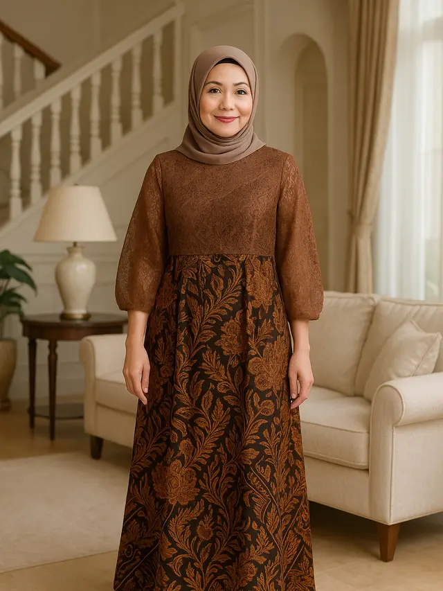 Model Gamis Kekinian untuk Ibu-Ibu Usia 40 Tahun ke Atas