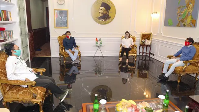 Ketua Umum PSI Grace Natalie menyambangi Ketua Umum PKB Muhaimin Iskandar, Senin (6/7/2020).