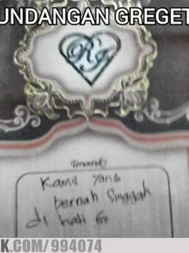 6 Nama Mantan Pacar di Undangan Nikah Ini Bikin Senyum Tipis