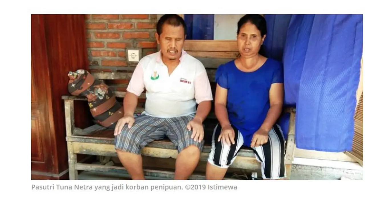 Pasutri disabilitas tuna netra asal Jembrana, Bali kena tipu bisnis investasi pulsa