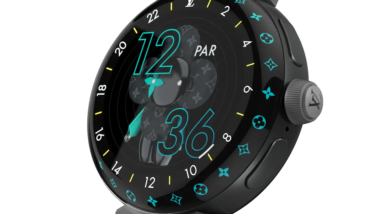 Seperti jam tangan pintar yang terkoneksi, dengan layar sentuh ke kanan menampilkan 'My Day' dengan segala data yang dipersonalisasi untuk membantu pemakainya menjalani keseharian (Foto: Louis Vuitton)