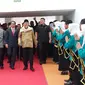 Presiden Jokowi menyambangi Universitas Islam Malang (Unisma), Malang, Jawa Timur, Kamis (29/3/2018) pagi. (Liputan6.com/Hanz Jimenez Salim)