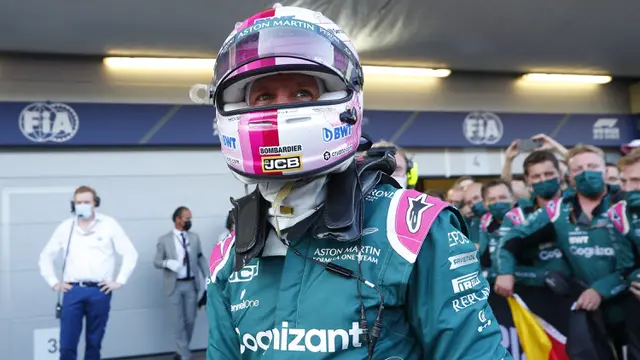 Foto F1: Podium Pertama Perez dan Vettel Bersama Mobil Baru