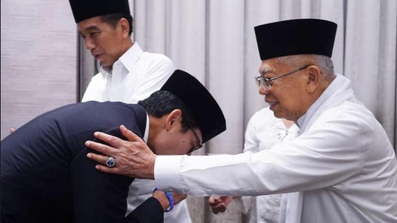 Sandiaga Uno Sungkem Dengan Ma'ruf Amin