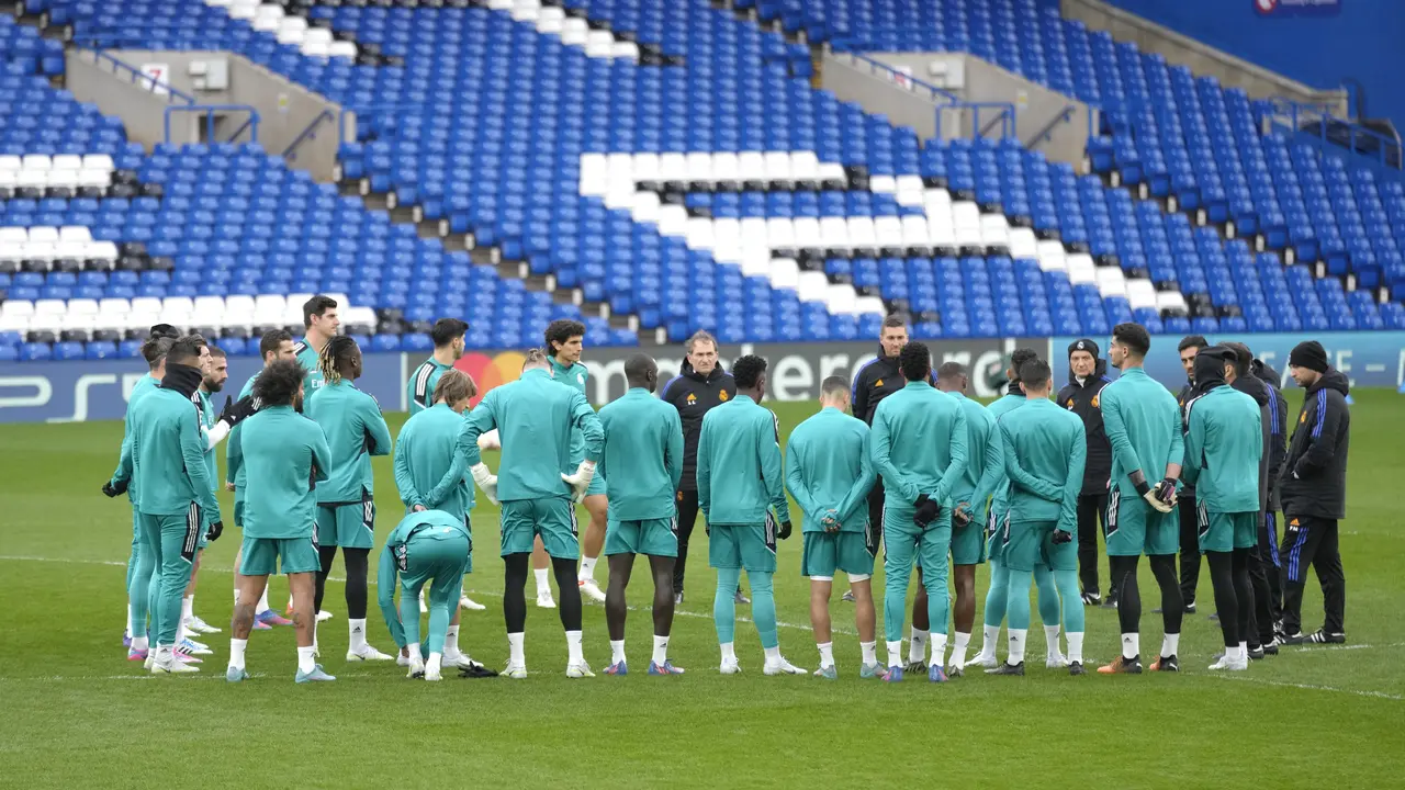 Sesi Latihan Real Madrid Jelang Kontra Chelsea