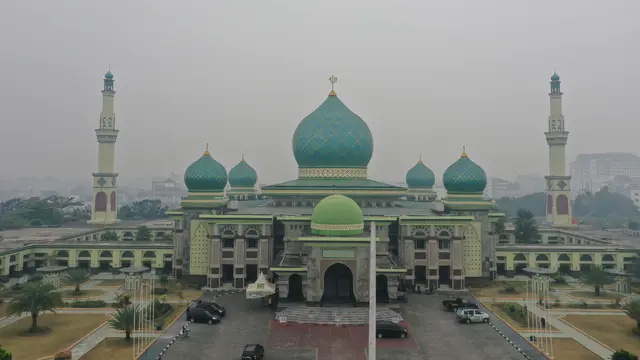 5 Potret Masjid Agung di Pekanbaru, Disebut Sebagai 'Taj Mahal'nya Indonesia