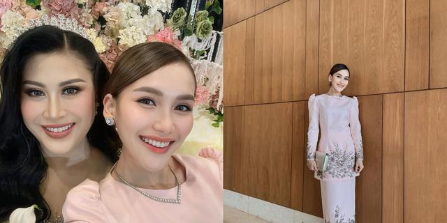Potret Kalung Silver Ayu Ting Ting saat Hadiri Pernikahan Boiyen, Elegan dan Jadi Sorotan