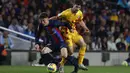 Meski hanya menghadapi tim papan tengah, Barcelona tetap menurunkan skuat terbaik. (AP Photo/Joan Monfort)