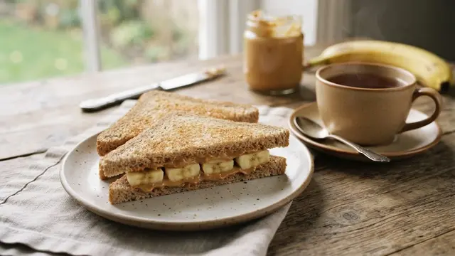 Camilan dari Roti Tawar dan Pisang