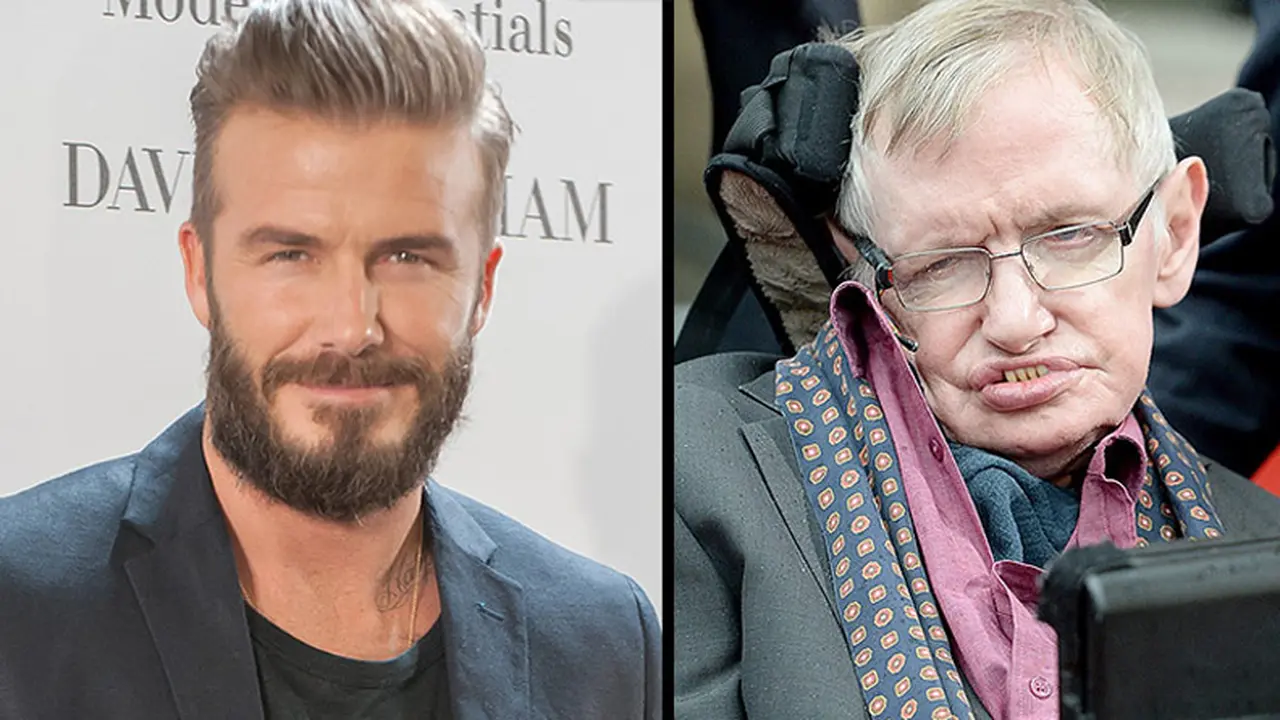 David Beckham dan Stephen Hawking 
