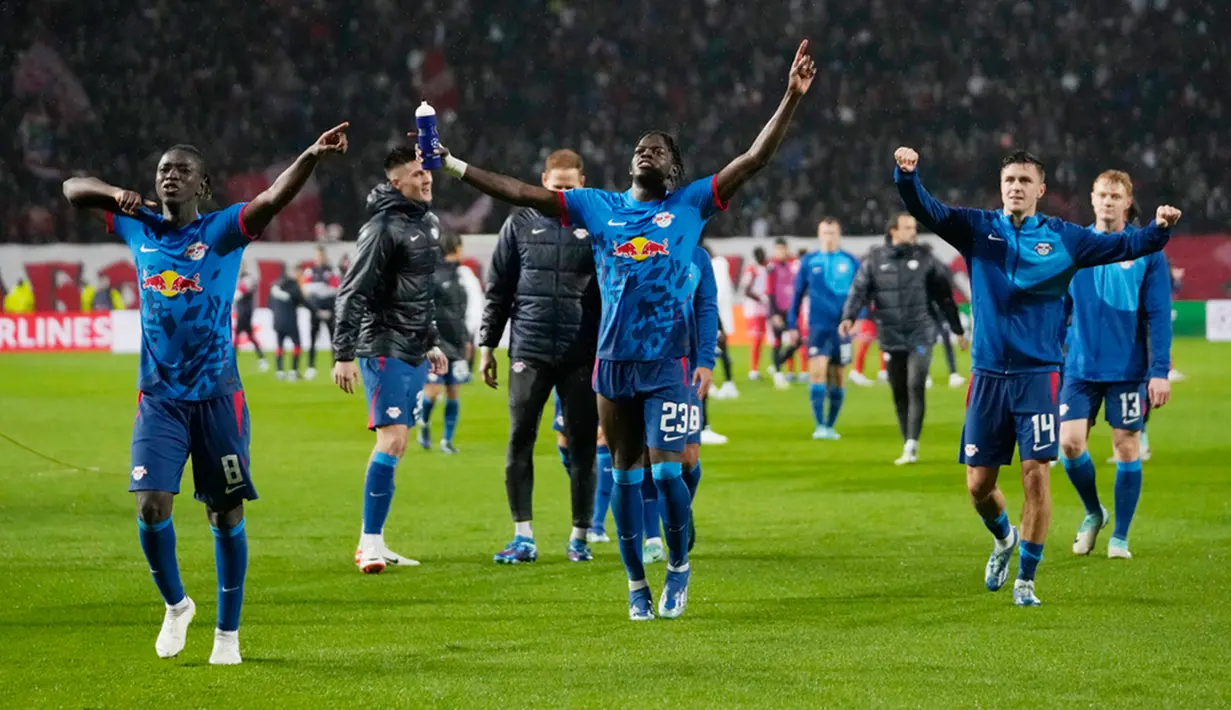 Perolehan poin RB Leipzig sudah tidak bisa dikejar Young Boys dan Red Star Belgrade yang baru mengumpulkan satu poin. (AP Photo/Darko Vojinovic)