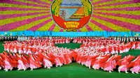 30 ribu anak-anak Korea Utara isi festival Arirang yang terbesar di dunia. (foto : designboom.com)