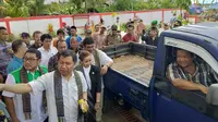 Peresmian SPBU Modular di Kecamatan Paloh, Kabupaten Sambas, Kalimantan Barat.