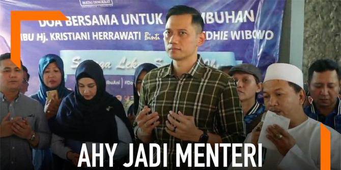 VIDEO: AHY Bicara Jadi Menteri jika Prabowo Menang
